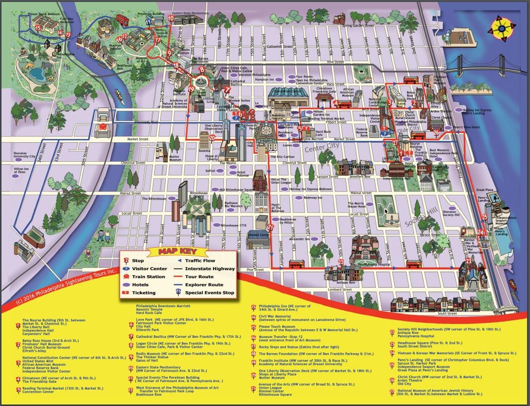ฟิลาเดลเฟียผมพักที่โรงแรเที่ยวชมสถานที่ทันแผนที่