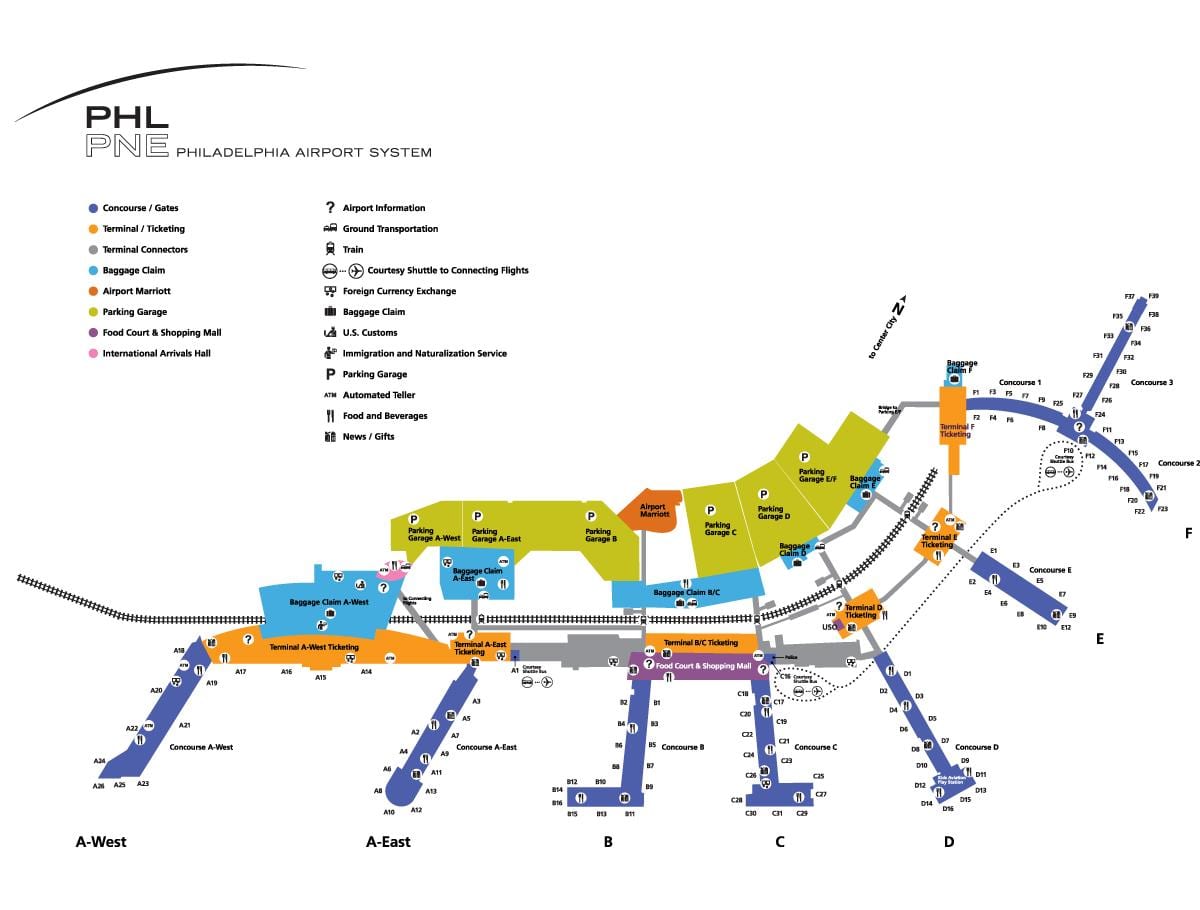 แผนที่ของ phl ประตู