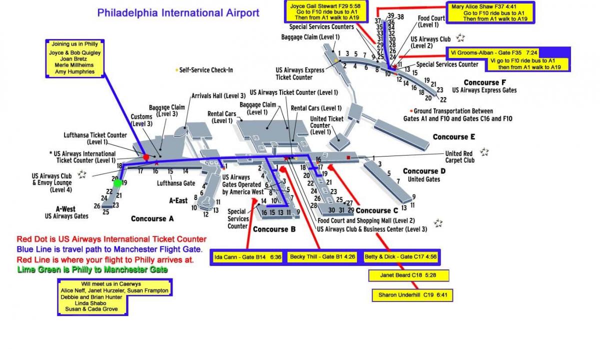 สนามบินแผนที่ฟิลาเดลเฟีย