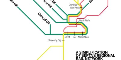 เซนรถไฟบนแผนที่
