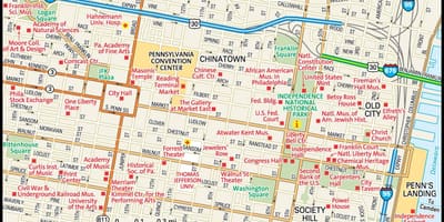 แผนที่ของเมืองฟิลาเดลเฟีย